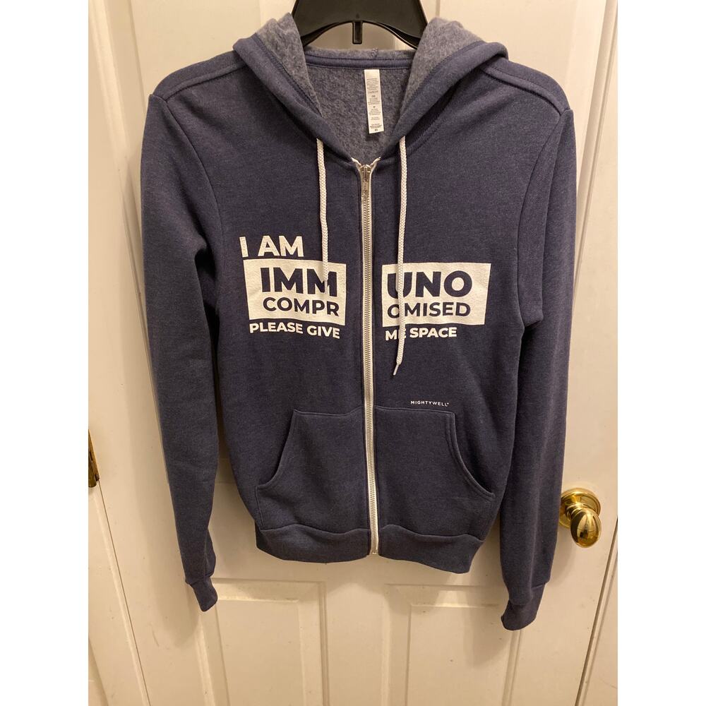 Brand New No Brand I Am Immunocompromised Please Give Me Space Jacket Zip Up XS